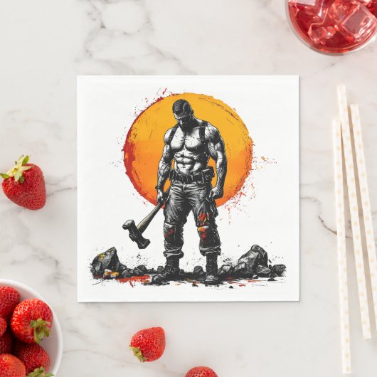 Warrior Barbarian middeleeuwse fantasie Hummer Kra Servet (Insitu)