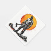 Warrior Barbarian middeleeuwse fantasie Hummer Kra Servet (Hoek)