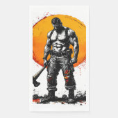 Warrior Barbarian middeleeuwse fantasie Hummer Kra Servet (Voorkant)