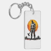 Warrior Barbarian middeleeuwse fantasie Hummer Kra Sleutelhanger (Voorkant Links)