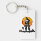 Warrior Barbarian middeleeuwse fantasie Hummer Kra Sleutelhanger (Voorkant)