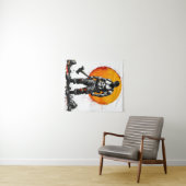 Warrior Barbarian middeleeuwse fantasie Hummer Kra Wandkleed (In Situ (horizontaal))