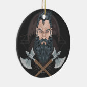 WARRIOR BEARD MANNEN KERAMISCH ORNAMENT (Rechts)