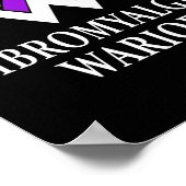 Warrior Bewustzijn Paarse lint Gift 1 Poster (Hoek)