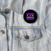 Warrior Bewustzijn Paarse lint Gift Ronde Button 5,7 Cm (In situ)