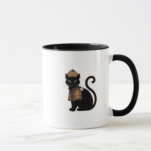 Warrior Black Cat Koffiemok Mok (Rechts)