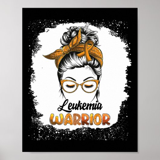 Warrior Bleached Messy Bun Survivor Geloof Vrouwen Poster (Voorkant)