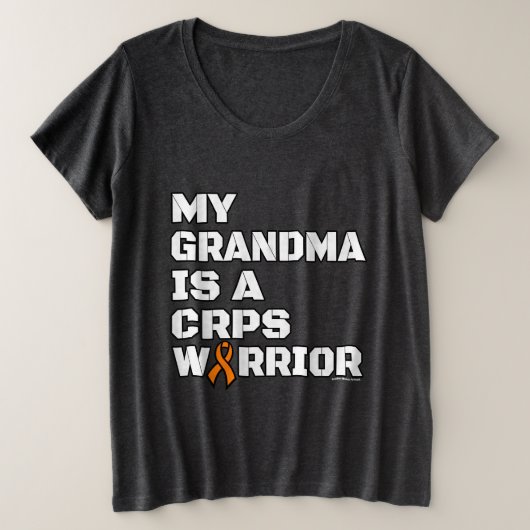 Warrior/Block/Grandma...CRPS Plus Size T-Shirt (Design voorkant)