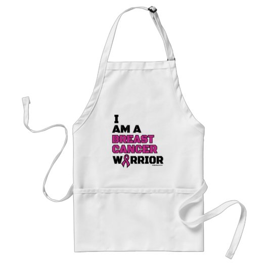 Warrior/Block/I am...Breast Cancer Standaard Schort (Voorkant)