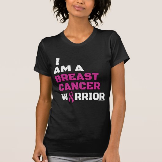 Warrior/Block/I am...Breast Cancer T-shirt (Voorkant)