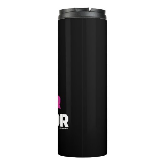 Warrior/Block/I am...Breast Cancer Thermosbeker (Achterkant)