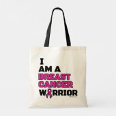 Warrior/Block/I am...Breast Cancer Tote Bag (Achterkant)