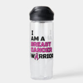 Warrior/Block/I am...Breast Cancer Waterfles (Achterkant)