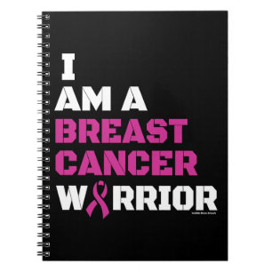 Warrior/Block/I am...Breast Notitieboek van kanker