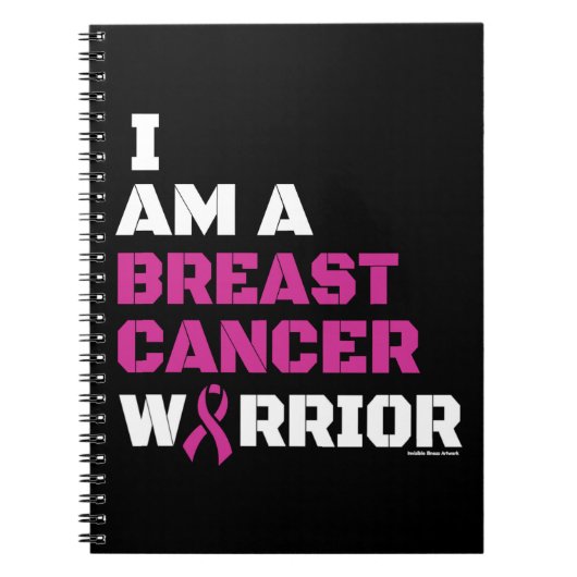 Warrior/Block/I am...Breast Notitieboek van kanker (Voorkant)