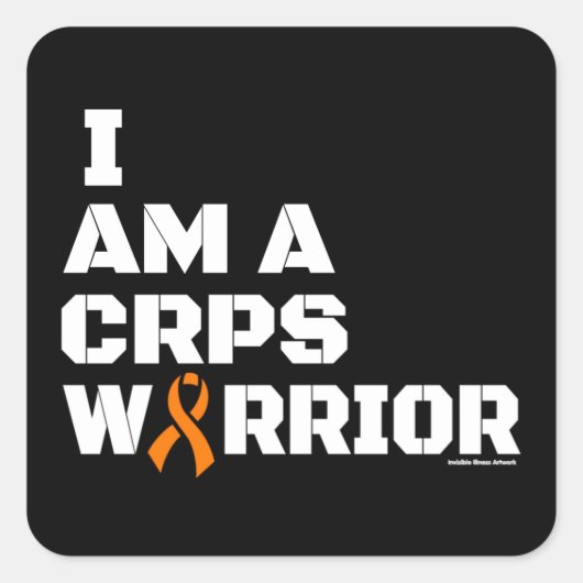 Warrior/Block/I Am... CRPS Vierkante Sticker (Voorkant)