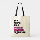 Warrior/Block/Wife.. Borstkanker Tote Bag (Achterkant)