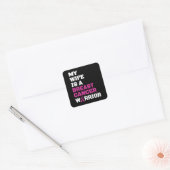 Warrior/Block/Wife.. Borstkanker Vierkante Sticker (Envelop)