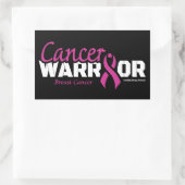 Warrior...Borstkanker Rechthoekige Sticker (Tas)