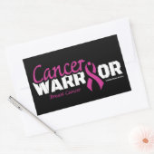 Warrior...Borstkanker Rechthoekige Sticker (Envelop)