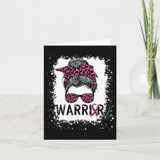 Warrior Borstkanker Shirten Awareness Support Pin Kaart (Voorkant)