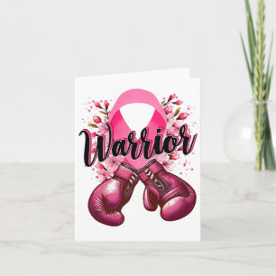 Warrior Boxing Handschoenen Roze Lint Borstkanker  Kaart