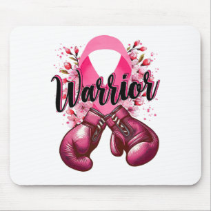 Warrior Boxing Handschoenen Roze Lint Borstkanker  Muismat