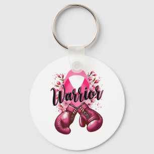 Warrior Boxing Handschoenen Roze Lint Borstkanker  Sleutelhanger