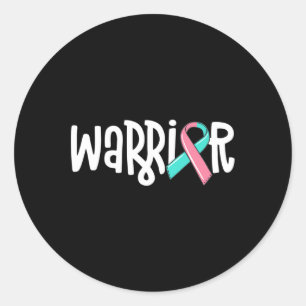 Warrior BRCA Breast Cancer Awareness Previvor Mase Ronde Sticker