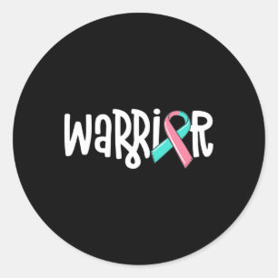 Warrior BRCA Breast Cancer Awareness Previvor Mase Ronde Sticker