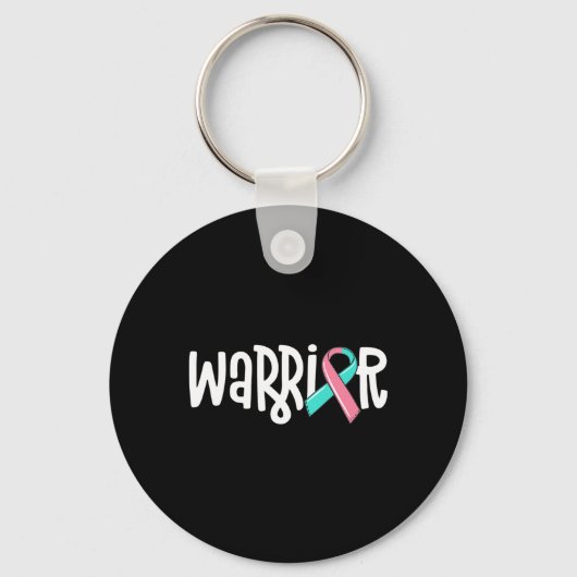 Warrior BRCA Breast Cancer Awareness Previvor Mase Sleutelhanger (Voorkant)