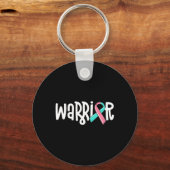 Warrior BRCA Breast Cancer Awareness Previvor Mase Sleutelhanger (Voorkant)
