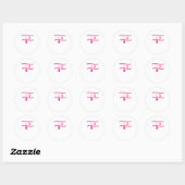 Warrior Breast Cancer Bewustheid Ronde Sticker (Vel)