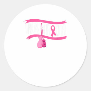 Warrior Breast Cancer Bewustheid Ronde Sticker