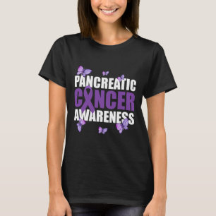 Warrior Butterfly Paarse lint Pancreaskanker T-shirt
