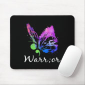Warrior Butterfly Semicolon Suicide Prevention Awa Muismat (Met muis)