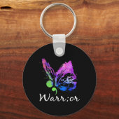 Warrior Butterfly Semicolon Suicide Prevention Awa Sleutelhanger (Voorkant)
