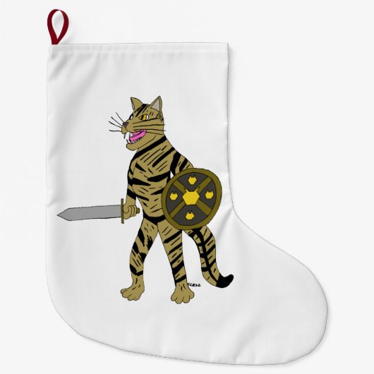 Warrior Cat Grote Kerstsok (Voorkant)