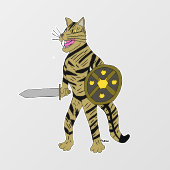 Warrior Cat Raamsticker (Vel)