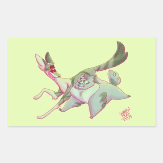 Warrior Cats - Ivypool en Dovewing Rechthoekige Sticker (Voorkant)