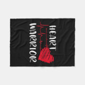 Warrior CHD Awareness Cadeau, congenitale hartdis Fleece Deken (Voorkant (Horizontaal))