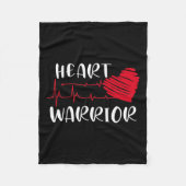 Warrior CHD Awareness Cadeau, congenitale hartdis Fleece Deken (Voorkant)