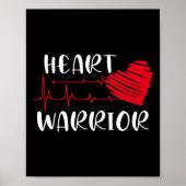 Warrior CHD Awareness Cadeau, congenitale hartdis Poster (Voorkant)
