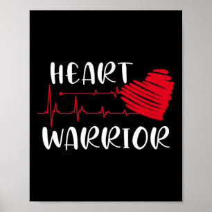 Warrior CHD Awareness Cadeau, congenitale hartdis Poster