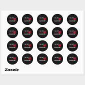 Warrior CHD Awareness Cadeau, congenitale hartdis Ronde Sticker (Vel)