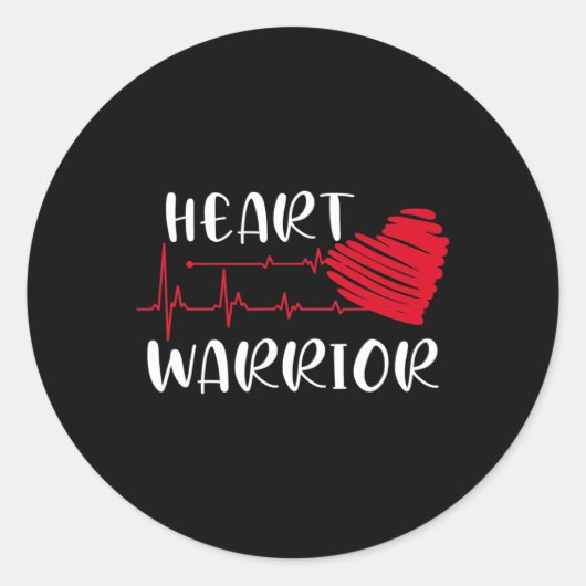 Warrior CHD Awareness Cadeau, congenitale hartdis Ronde Sticker (Voorkant)