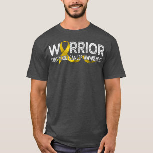Warrior Childhood Cancer Awareness Ribbon Ki T-shirt