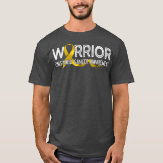 Warrior Childhood Cancer Awareness Ribbon Ki T-shirt