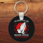 Warrior Christelijk Faith God Sickle Cell Awarenes Sleutelhanger (Voorkant)