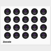Warrior Chronic Illness Awareness Paarse Boho Ronde Sticker (Vel)